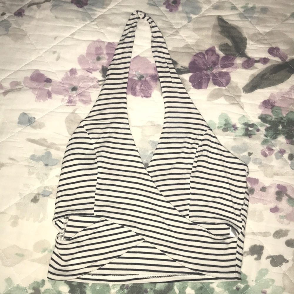 Striped halter top